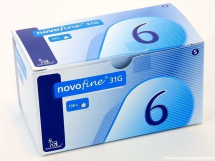 Иглы НовоФайн 6 мм (Novo-Fine 31G), 100 штук